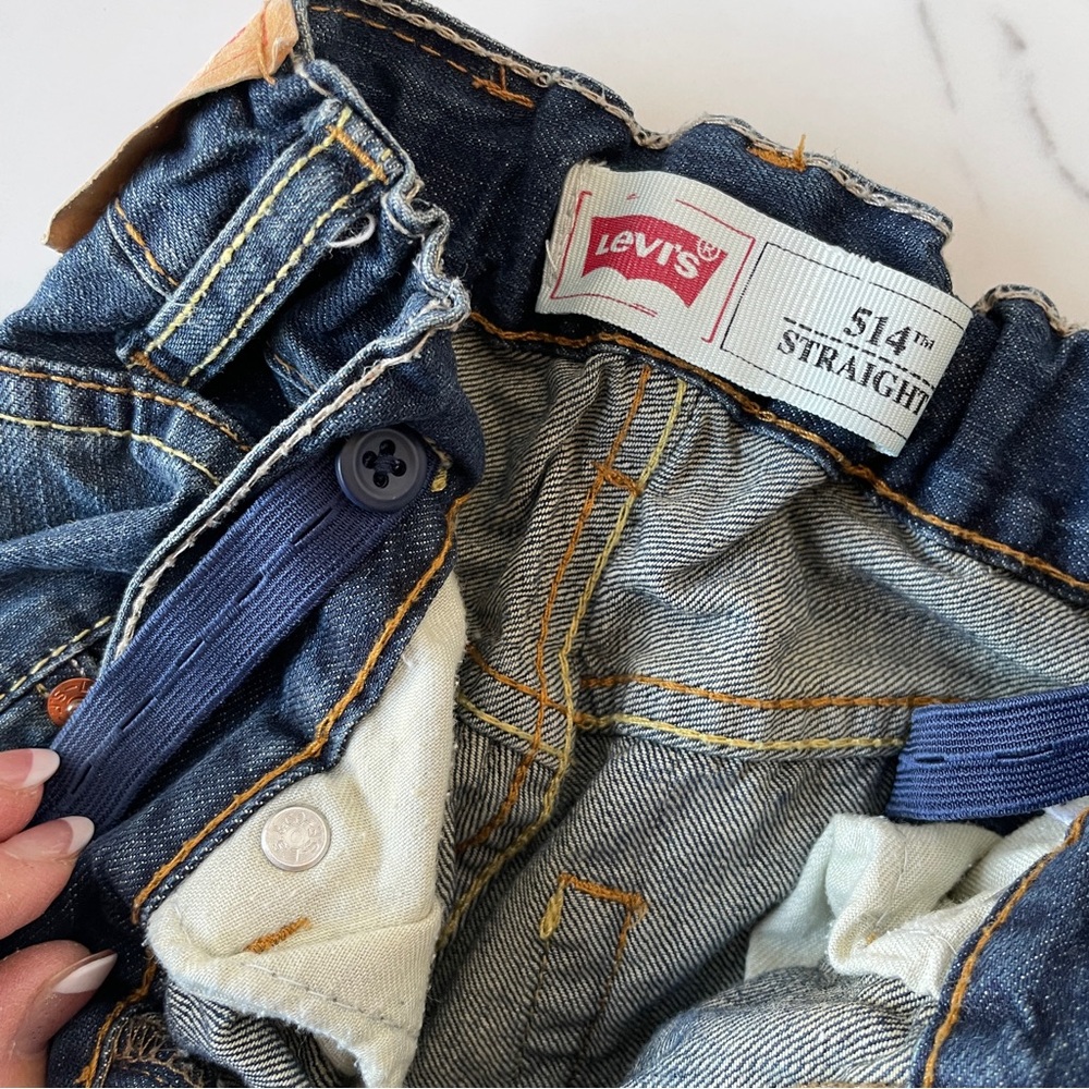 Levi’s 514 straight leg child’s 10 regular 25” x 25” whiskering - Picture 3 of 5
